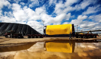 Large Reactor Component Delivered to Local Port