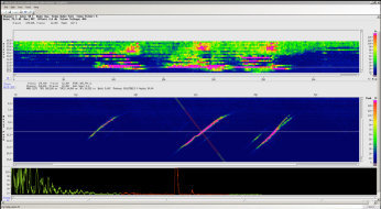 Typical data display from inner radius scanner