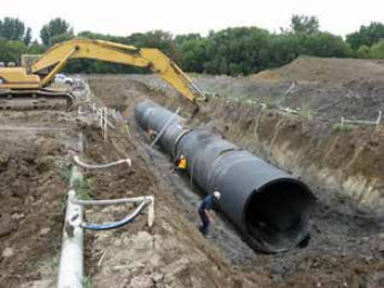 Buried pipe installation