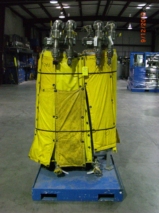 shielded ion exchange columns on skid