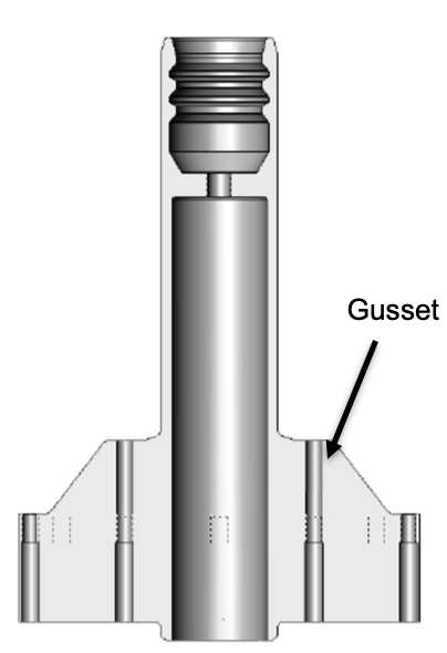 Production spider body section view